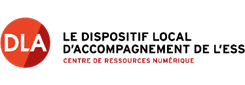 Logo du DLA numérique, c'est-à-dire le Centre de Ressources numérique du Dispositif Local d'Accompagnement de l'ESS